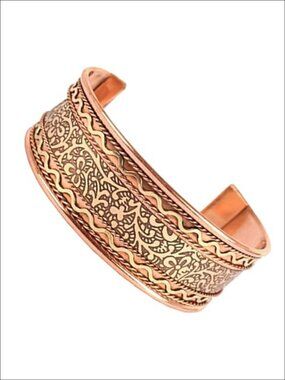 Pure Copper Celtic Cuff Bracelet Handcrafted Adjustable